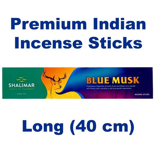 Shalimar Blue Musk Premium Natural Incense Sticks (Long) - 50 g