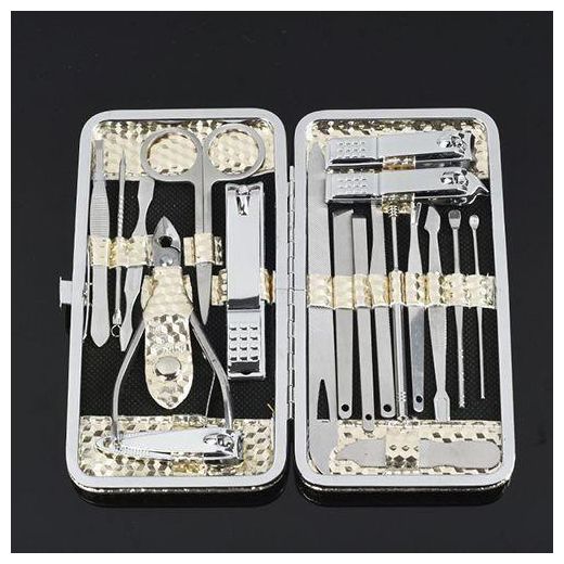 Generic 19 Pcs/Set of Manicure Pedicure Care Tools Nail clippers Ear spoon - image 2