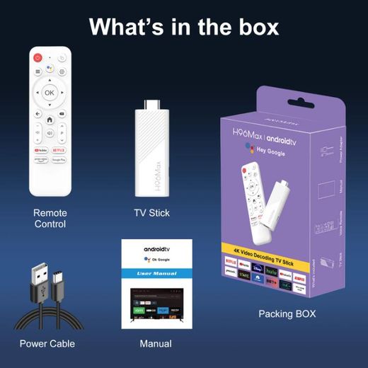 Genera H96 Max Android TV Stick-white - image 2