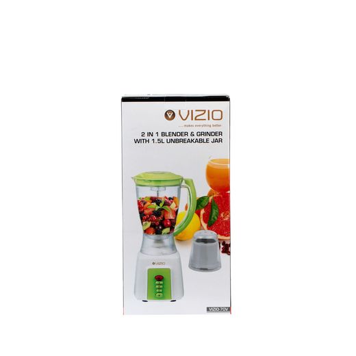 Vizio 70V 2 in 1 Unbreakable Blender & Grinder 1.5L - 400W White/Lime Green - image 2
