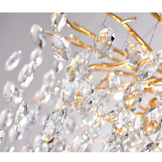 ESCLIGHTING LED Pendant Crystal Hanging Lamps Ceiling Chandeliers - Gold - image 2