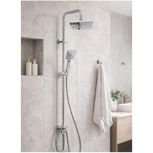 White Label Premium Stainless Steel Rainfall Shower Set with Handheld - Wall-Mount Adjustable Shower System - image 2