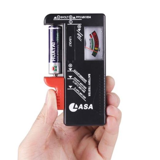 LASA LASA Universal Battery Checker – Tests AA, AAA, C, D & 9V Batteries with LCD Display, Compact & Portable for Home & Office Use - image 3