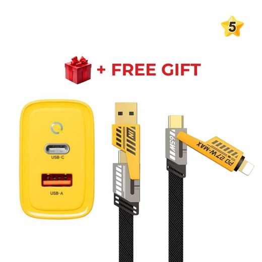 Generic CHARGE IN 30 MINUTES! - 45W Super-Fast 2-Port Charger Kit - 4-in-1 Cable INCLUDED - FREE GIFT + FINAL STOCK! - image 2