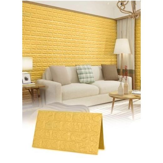 Generic DIY 3D Wall Stickers PE Foam Self-adhesive Wallpaper Removable Waterproof Art Wall Tile (L30.3 x W27.6 x T0.2)inch - image 2