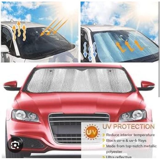 AD Car Windscreen Sun Shade Heat Block Mat - Multicolours - image 2