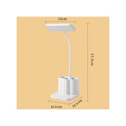 Generic 4800mAh High Capacity Rechargeable LED Desk Lamp, Eye-Caring Table Lamp withPen Holder & Phone Stand, 3 Colors Foldable Study Light, Dimmable Touch ControlNightlight for Student Reading - image 3