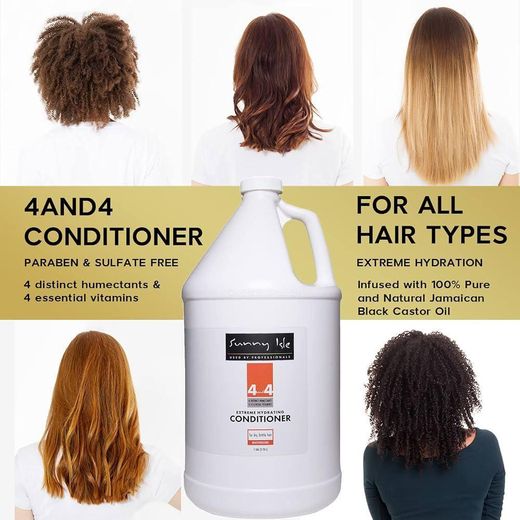 Sunny Isle 4AND4 Extreme Hydrating Conditioner – 1 Gallon (3.78L) – Professional Moisture & Repair Formula - image 4