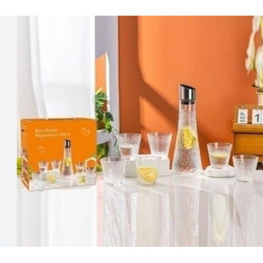 AD 7pcs Crystal Diamond Clear Glassware for Dinning Set - Transparent