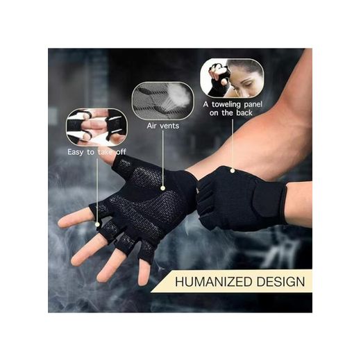 TodyJeyHo Exercise gloves for Men and Women, Exercise Gloves for Weight Lifting, Cycling, Gym, Training, , Exercise, Crossfit, Climbing, Breathable and Snug fit.(Black, XL size) - image 3