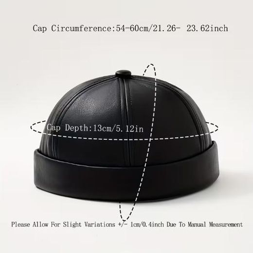 Fashion Vintage Style Faux Leather Bucket Hats for Men - image 2