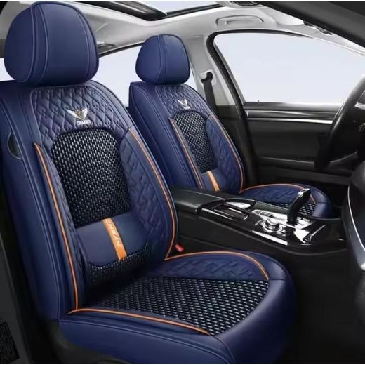 Generic Stylish, all-season, five-seater car seat covers, made with a full-coverage ice silk material. - image 2