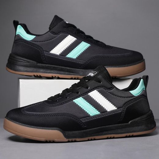BLWOENS Men's Sneakers Casual Shoes Comfortable Sneakers For Men Classic Lace-up Shoe - Black - image 4
