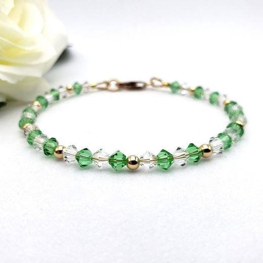 Bel 8 Pieces Elastic Ladies Beaded Bracelets: Crystal Beads - image 3