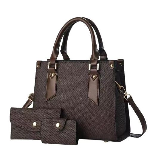 Ladies 3-in-1 Handbag Set – Elegant Brown 