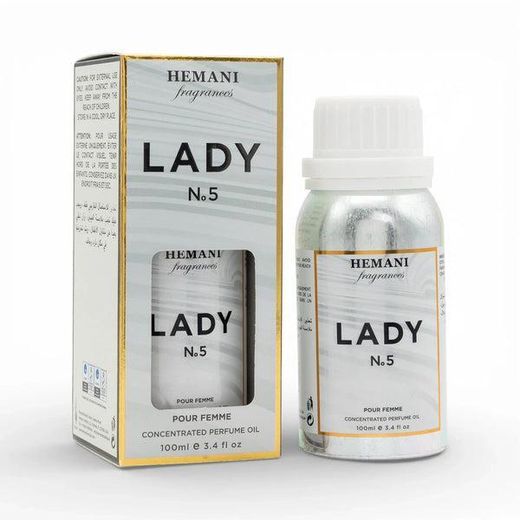 Hemani Lady No. 5 Concentrated Perfume Oil for Women – Long-Lasting Alcohol-Free Floral Fragrance