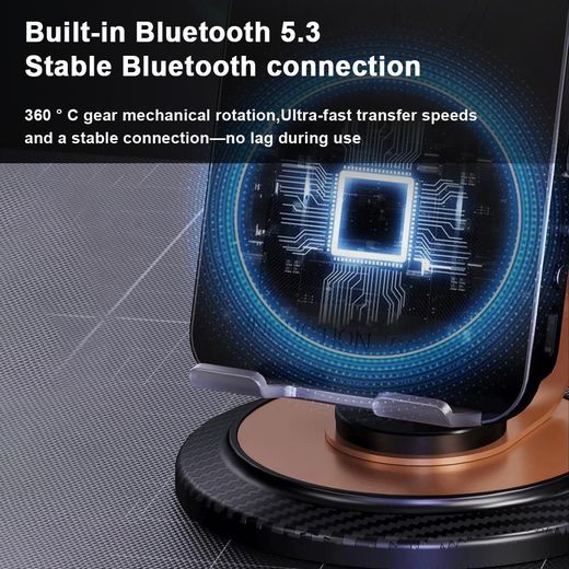 ARHANORY Portable Wireless Bluetooth Speaker With Sound Sensor Induction Phone Stand - image 4