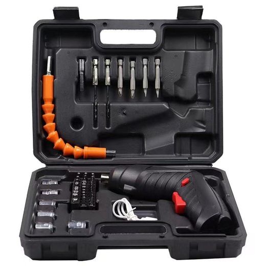White Label Electric Power Screwdrivers Cordless Screw Guns Drill Driver Rechargeable - Black/Red - image 2