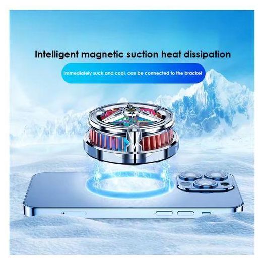 Elfant Blockbuster Magic tool Mobile phone cooler Advanced Tech Magnetic Mobile Radiator Rechargeable,Dual-cooling Fit for all ipad and iPhone - image 2