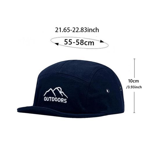 Fashion Short brim baseball caps, men's and women's street soft-brim sun hats, student outdoor baseball caps - navy blue - image 2