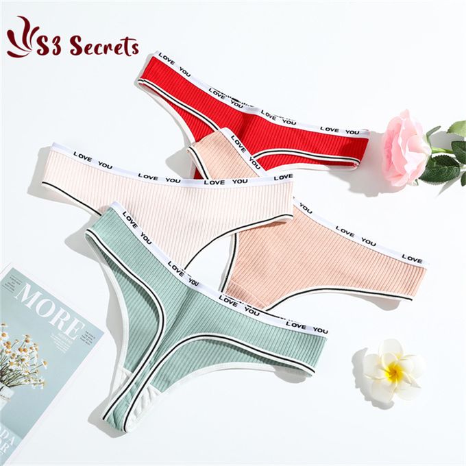 Shop Generic 3PCS/Set G_string Sexy Low_Rise Women Cotton Panties