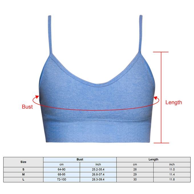 Shop Generic Women Fitness Bra Padded Crop-Top Tanks Slim Sport Bra-Top  Online