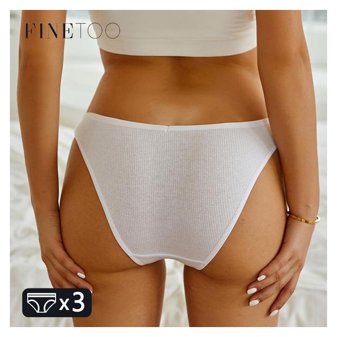 Shop Generic 3pc Seamless Panties Women Cotton Briefs Sexy V-Waist Underpants  Plus Size Underwear Female Soft Solid Color Cozy Lingerie M-4xl Online