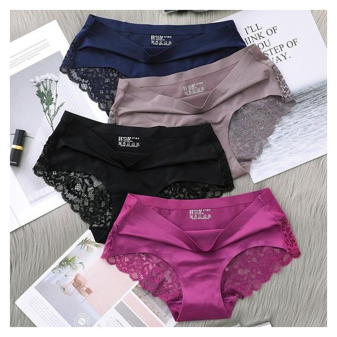 Shop Generic Sexy Lace Panties Seamless Women Underwear Nylon Silk