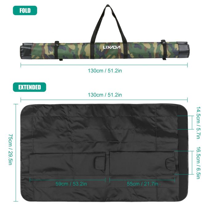 Shop Generic Lixada Fishing Rod Case Portable Soft Case Folding Pole  Storage Bag Organizer Pole Set Online