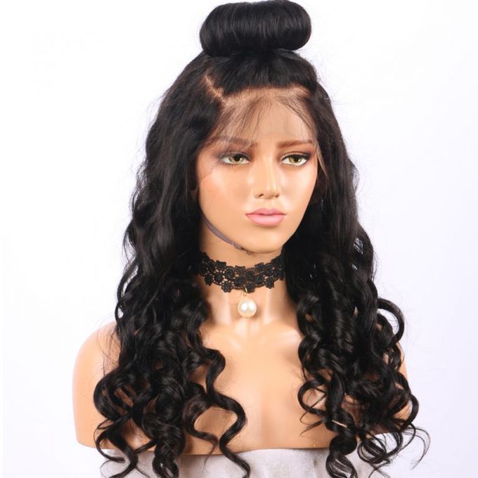 Shop Generic 360 Lace Frontal Peruvian Human Hair Wig 18 Black Jumia Egypt 2371