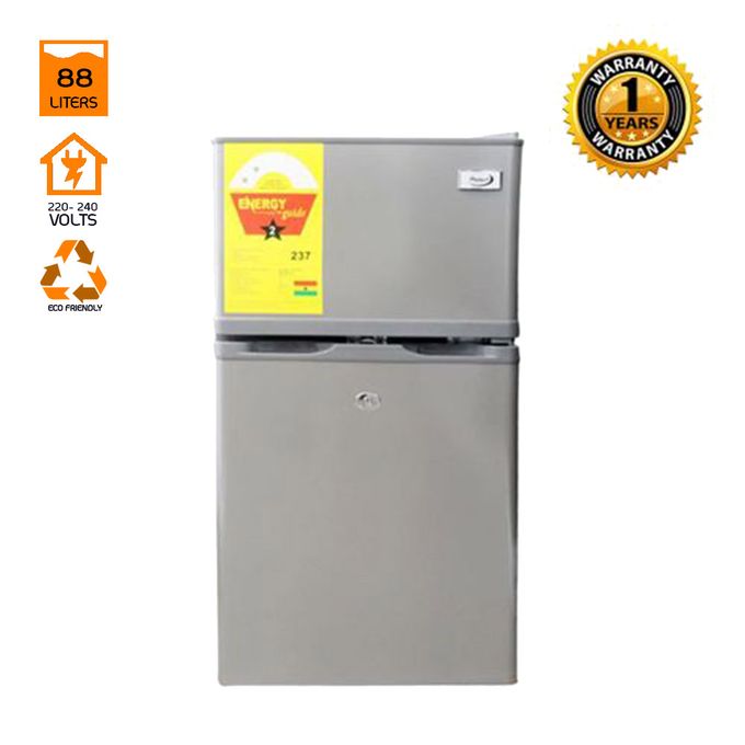Shop Protech FR-125 Table Top Double Door Refrigerator - 80 Litres Grey ...