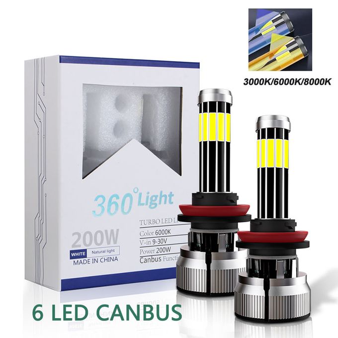 300W Turbo H7 LED CANBUS Lights 100000Lm H4 H11 9012 9005 HB3 9006 Mini  Lamp 3580 CSP Wireless Car LED Headlight Bulbs with Fan - AliExpress