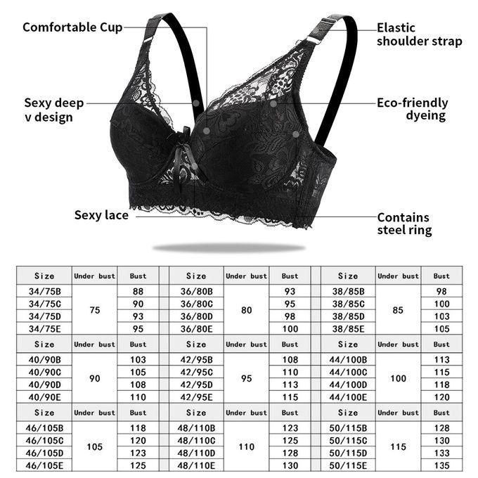 Shop Generic Lace Bra Plus Size Bra Y Women's Te Top Bras Seamless Harness  Bra Comfortable Female Lingerie Brassiere Online