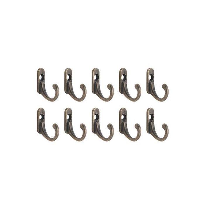 Hesroicy 10Pcs Antique Strong Heavy Duty Wall Hanging Hooks Clothes Coat  Hangers Home Decor 