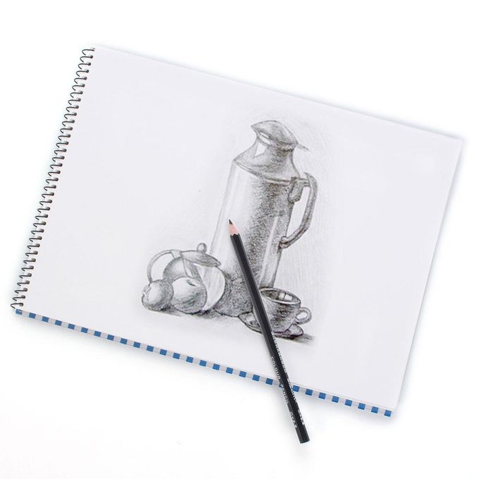 A4 Spiral Coil J Bound Art Sketch Book Artist Drawing Pad Wh