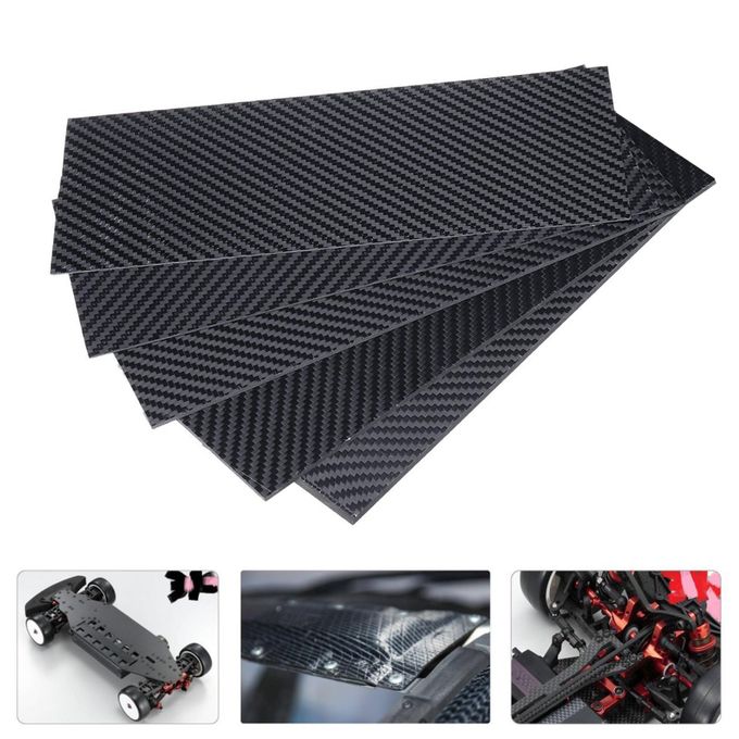 Generic 250x100mm Carbon Fiber Fibre Board Plate For DIY 2mm