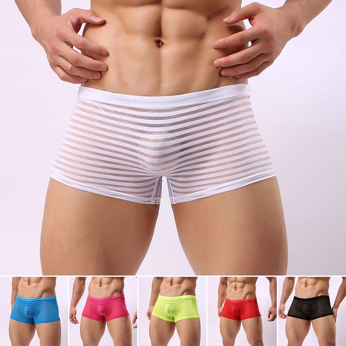 MIZOK Men's Mesh Yoga Pants Casual Soft See Through Transparent  Underpants Sport | eBay
