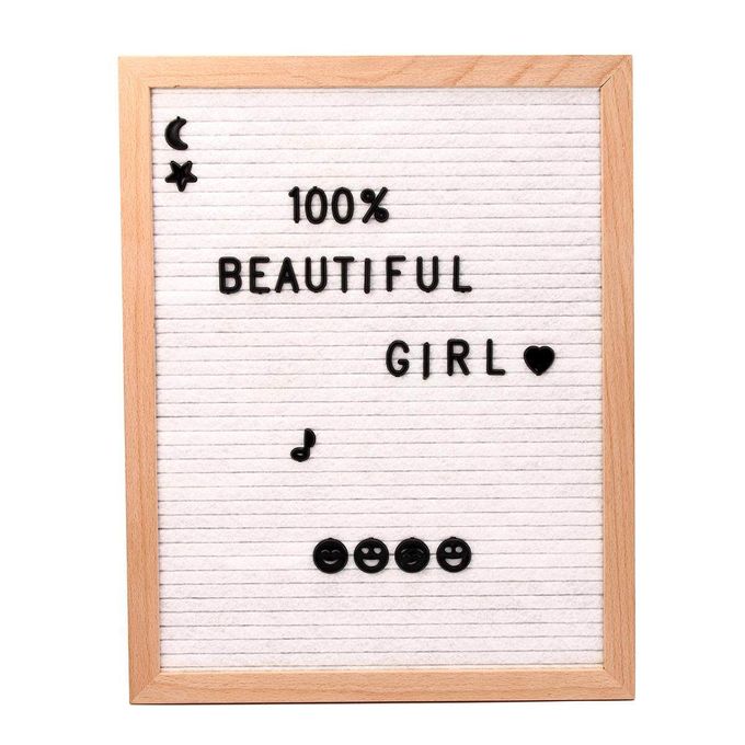 Shop Generic Felt Changeable Letters Message Oak Board Sign Wood Home