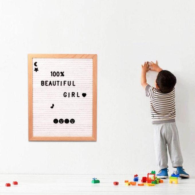 Shop Generic Felt Changeable Letters Message Oak Board Sign Wood Home