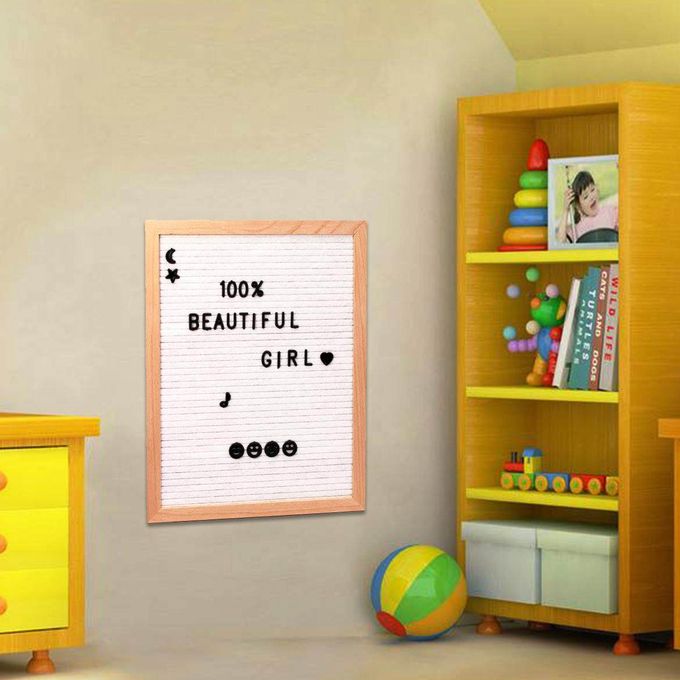 Shop Generic Felt Changeable Letters Message Oak Board Sign Wood Home