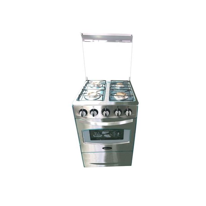 Shop Delron 4 Burner Automatic Gas Cooker with Oven Silver Online