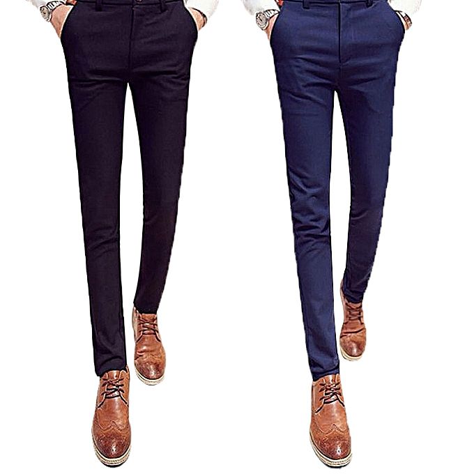 Shop Mazzaro Formal Trousers - 2 Pieces - Black/Navy Blue Online ...