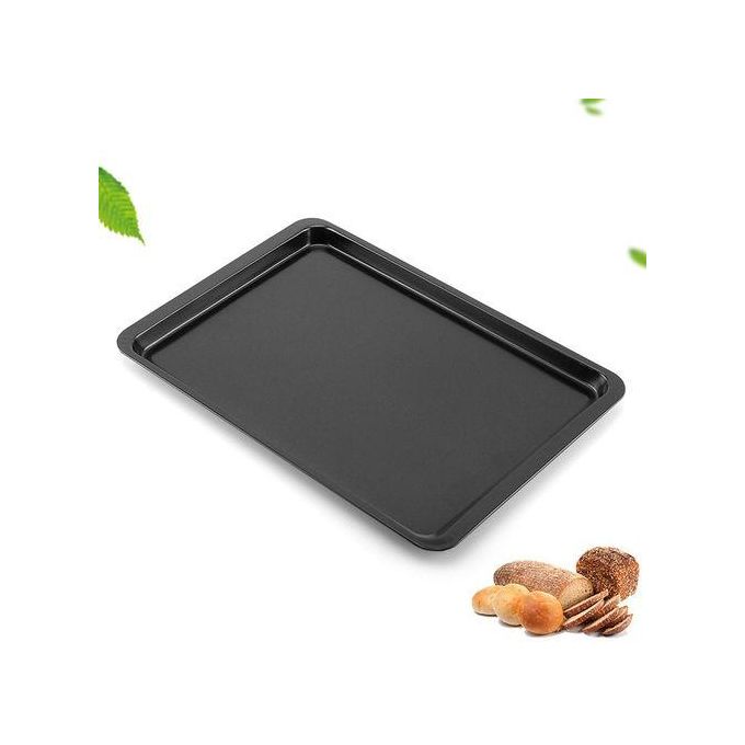 2pcs Rectangular Non-stick Bread Cake Baking Tray Baking Tray Oven  Rectangular Black Baking Tray Di