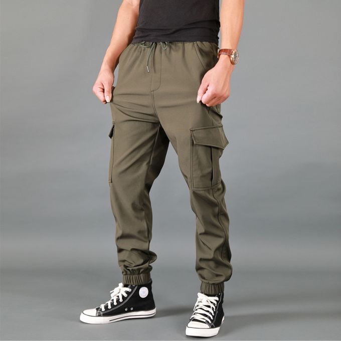 Man's Casual Joggers Pants Sweatpants Cargo Combat Sports Trousers ACCEPT  OFFER