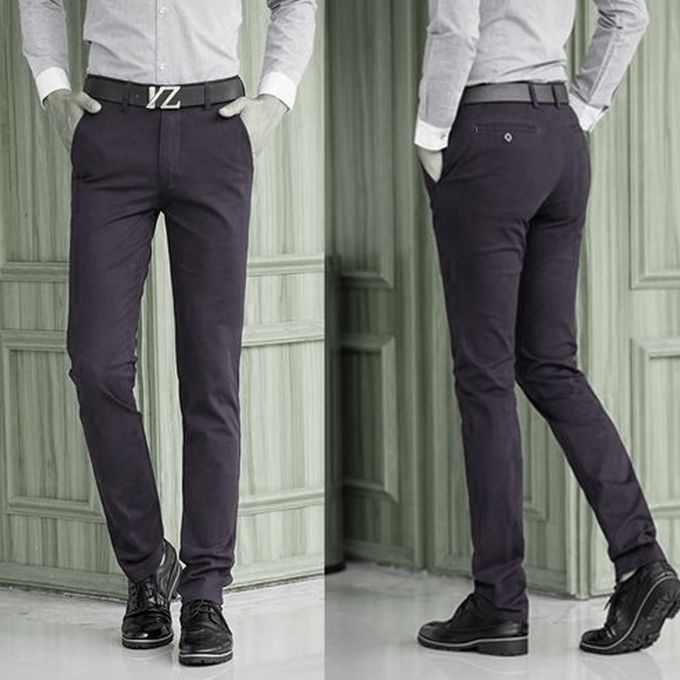 Shop White Label Straight Cut Khaki Trousers - Black Online | Jumia Ghana