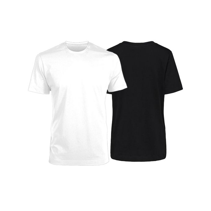 Shop Generic Bundle of 2 Men's Round Neck T-Shirts - Black/White Online ...