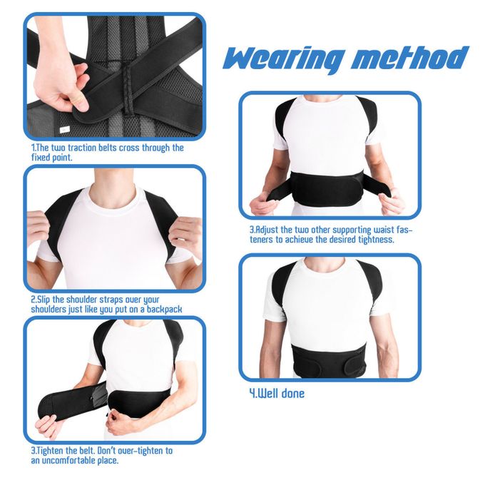 Shop Generic Posture Corrector For Men Women Back Brace Adjustable