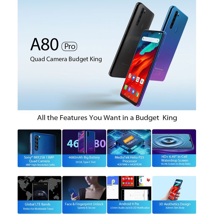Shop Blackview A80 Pro, 4GB+64GB, 6.49
