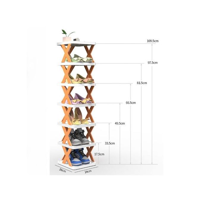 Shop Generic 7 Layer Assembly Shoe Rack,shoe Cabinet,clothes Organizer ...