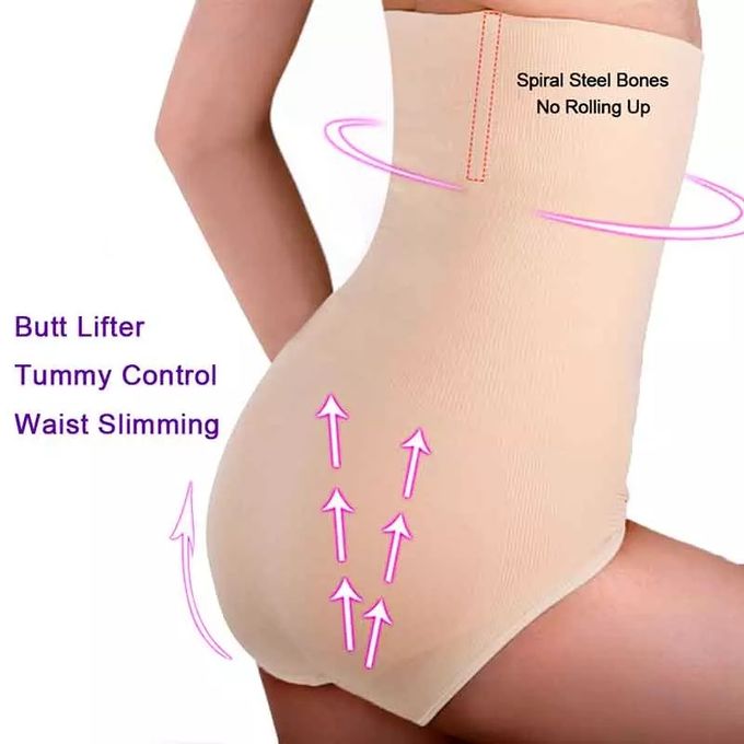 white tummy control underwear